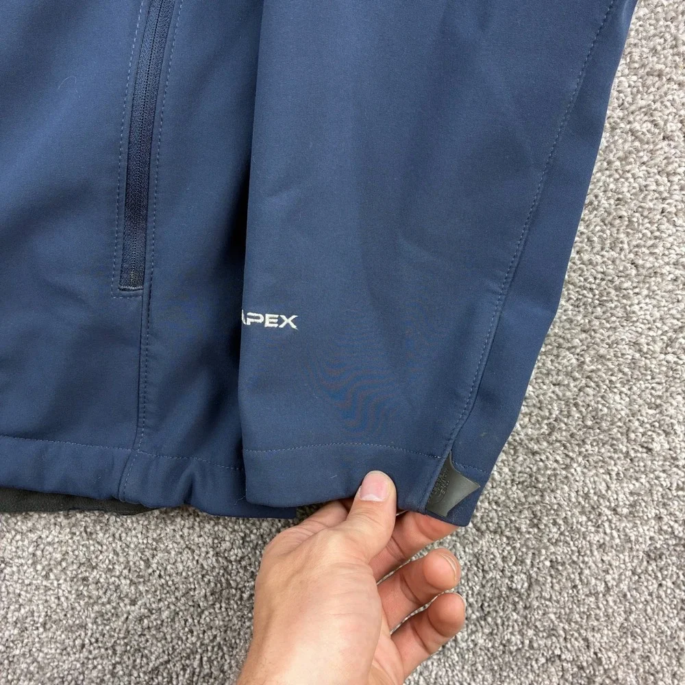 The North Face Apex Softshell Jacket Mens XL Blue Full Zip Fleece Lined Bionic